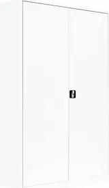 LÜLLMANN Stahlschrank 530387 signalweiß 120,0 x 60,0 x 195,0 cm, aufgebaut