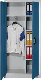 CP Stahlschrank C 2000 Acurado 9260-30 S10158 lichtgrau, enzianblau 93,0 x 40,0 x 195,0 cm, aufgebaut