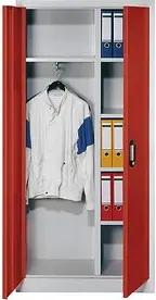 CP Stahlschrank C 2000 Acurado 9260-30 S10156 lichtgrau, rubinrot 93,0 x 40,0 x 195,0 cm, aufgebaut