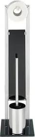 Maximex WC-Garnitur 3in1 silber/schwarz Metall