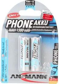 2 ANSMANN Akkus PHONE Mignon AA 1.300 mAh