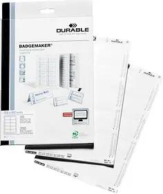 DURABLE Einsteckschilder für Namensschilder Badgemaker 9,0 x 5,4 cm, 200 St.