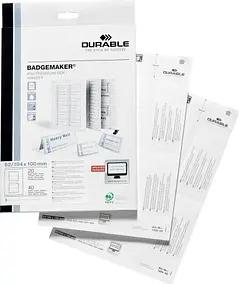 DURABLE Einsteckschilder für Namensschilder Badgemaker 10,0 x 5,2 cm, 40 St.