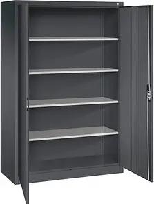 CP Stahlschrank C 2000 Acurado 094600-000 S10003 schwarzgrau 120,0 x 40,0 x 195,0 cm, aufgebaut