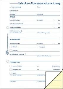 AVERY Zweckform Urlaubsabwesenheitsmeldung Formularbuch 1753