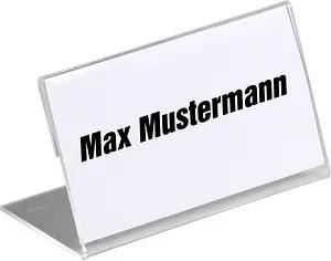 DURABLE Tischnamensschilder 8055-19 transparent 10,0 x 5,2 cm, 10 St.