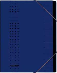 5 ELBA Ordnungsmappen chic 12 Fächer blau