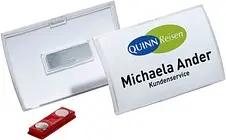 10 DURABLE Click Fold Namensschilder mit Magnet 7,5 x 4,0 cm