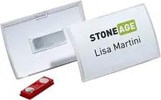 10 DURABLE Click Fold Namensschilder mit Magnet 9,0 x 5,4 cm