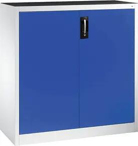 CP Stahlschrank 8531-000 S10148 lichtgrau, enzianblau 120,0 x 50,0 x 120,0 cm, aufgebaut