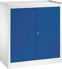 CP Stahlschrank 88210-00 S10002 lichtgrau, enzianblau 94,0 x 50,0 x 100,0 cm, aufgebaut