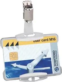 25 DURABLE Namensschilder mit Clip 8,5 x 5,4 cm