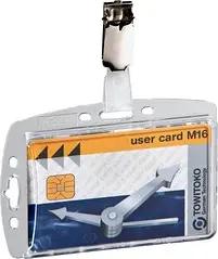 25 DURABLE Namensschilder mit Clip 8,5 x 5,4 cm