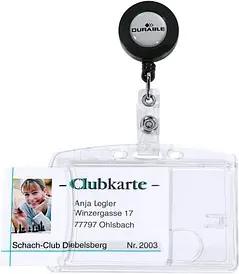 10 DURABLE Namensschilder mit Jojo 8,5 x 5,4 cm