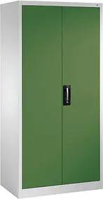 CP Stahlschrank 8922-00 S10553 lichtgrau, rededagrün 93,0 x 60,0 x 195,0 cm, aufgebaut
