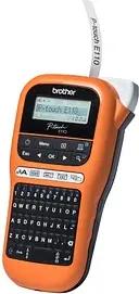 brother P-touch E110 Beschriftungsgerät schwarz, orange