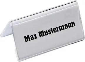 DURABLE Tischnamensschilder transparent 10,0 x 5,2 cm, 10 St.