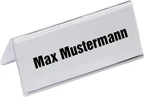 DURABLE Tischnamensschilder transparent 15,0 x 6,1 cm, 10 St.