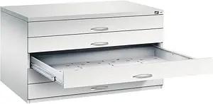 CP 7200 Planschrank lichtgrau 5 Schubladen 135,0 x 96,0 x 76,0 cm