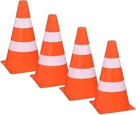 4 Idena Spielzeug-Leitkegel orange, weiß 24,0 cm