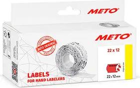METO Preisetiketten "Sonderpreis" leuchtrot permanent 22,0 x 12,0 mm, 6 Rollen