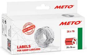 METO Preisetiketten "Sonderpreis" leuchtrot permanent 26,0 x 16,0 mm, 6 Rollen