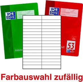 OXFORD Vokabelheft 2-Spalten Lineatur 53 liniert DIN A5 ohne Rand, 32 Blatt