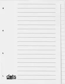 dots Ordnerregister Vollformat blanko weiß 20-teilig, 5 Satz