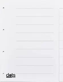 dots Ordnerregister Vollformat blanko weiß 10-teilig, 5 Satz