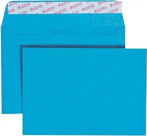 ELCO Briefumschläge Color DIN C6 ohne Fenster intensivblau haftklebend 25 St.