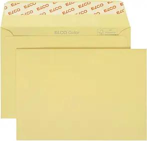 ELCO Briefumschläge Color DIN C6 ohne Fenster hellchamois haftklebend 25 St.