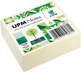UPM Notes Haftnotizen doppelte Haftung gelb, 3 Blöcke