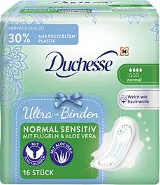Duchesse Binden Ultra Normal Sensitiv Aloe Vera, 16 St.