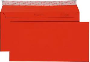ELCO Briefumschläge Color DIN lang ohne Fenster intensivrot haftklebend 25 St.