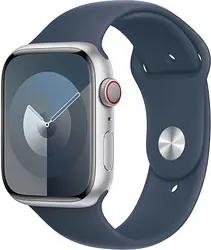 Apple Watch Series 9 45 mm Aluminium (GPS+Cellular) Sportarmband M/L silber