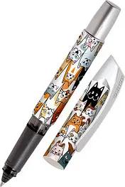 ONLINE® Campus Fluffy Cats Tintenroller mehrfarbig 0,7 mm, Schreibfarbe: blau, 1 St.