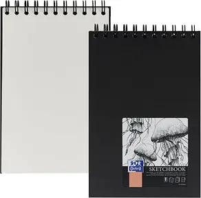 OXFORD Skizzenbuch Sketchbook DIN A5 blanko, schwarz Hardcover 50 Seiten