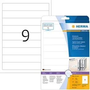 225 HERMA Einsteck-Rückenschilder 5122 weiß für 4,5 cm Rückenbreite