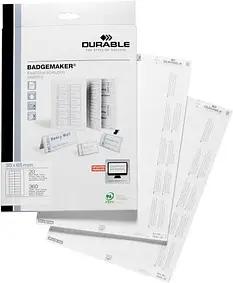 DURABLE Einsteckschilder für Namensschilder Badgemaker 6,5 x 3,0 cm, 360 St.