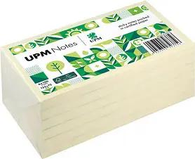 UPM Notes Haftnotizen doppelte Haftung gelb, 6 Blöcke