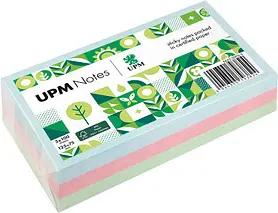 UPM Notes Pastellmix Haftnotizen doppelte Haftung farbsortiert, 3 Blöcke