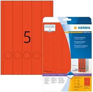 100 HERMA Ordneretiketten 5132 rot