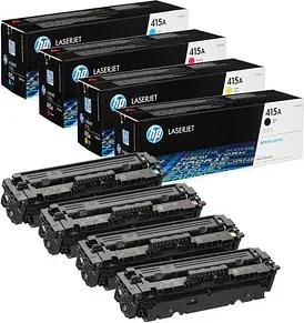 HP 415A (W2030A/W2031A/W2033A/W2032A) schwarz, cyan, magenta, gelb Tonerkartuschen, 4er-Set