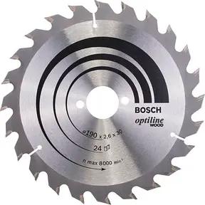 AKTION: BOSCH Optiline Wood Kreissägeblatt 190,0 mm, 24 Zähne mit Prämie nach Registrierung