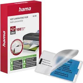 100 hama Laminierfolien glänzend für Visitenkartenformat 80 micron