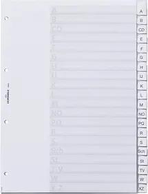 DURABLE Ordnerregister Vollformat A-Z transparent 20-teilig, 1 Satz