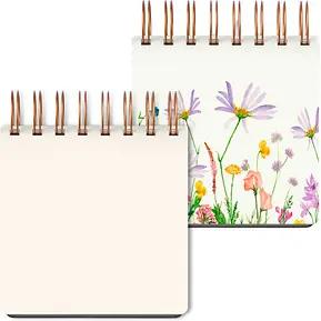 LUMA Notizbuch Mini Blumen ca. DIN A6 blanko, mehrfarbig Hardcover 100 Seiten