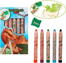 DEPESCHE Dino World Mini Dino Buntstifte farbsortiert, 5 St.
