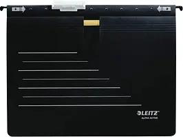 5 LEITZ Hängehefter ALPHA Active 1924 Karton schwarz 1 x kaufmännische Heftung