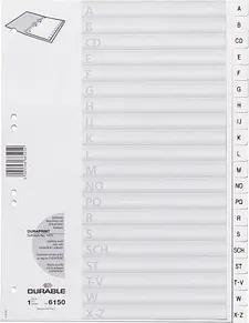 DURABLE Ordnerregister Vollformat A-Z weiß 20-teilig, 1 Satz